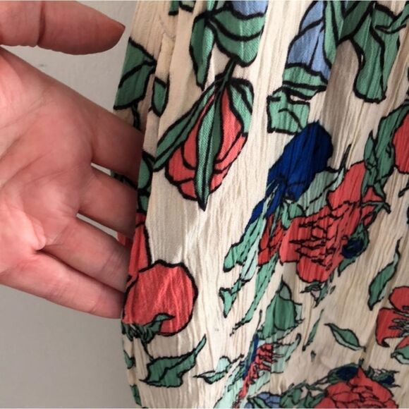 Tavik Crinkle Sleeveless Floral Print Midi Dress Small - Picture 4 of 9